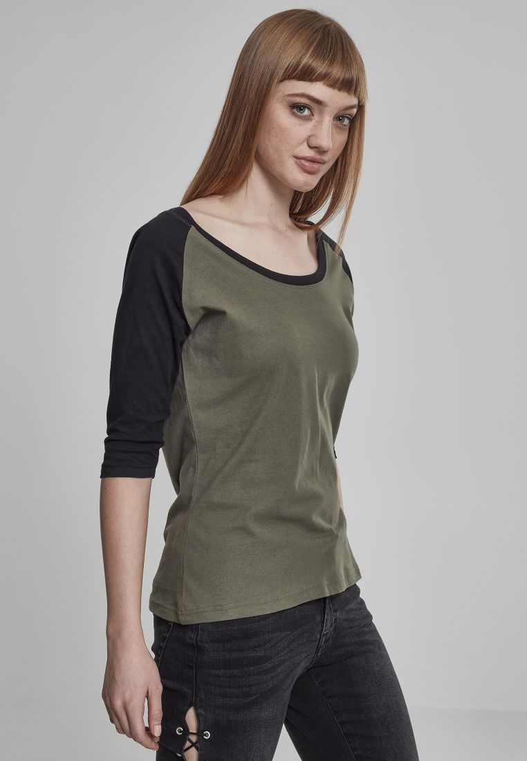 Ladies 3/4 Contrast Raglan Tee - Naisten T-paidat ja Topit - TTUTB733 - 1027
