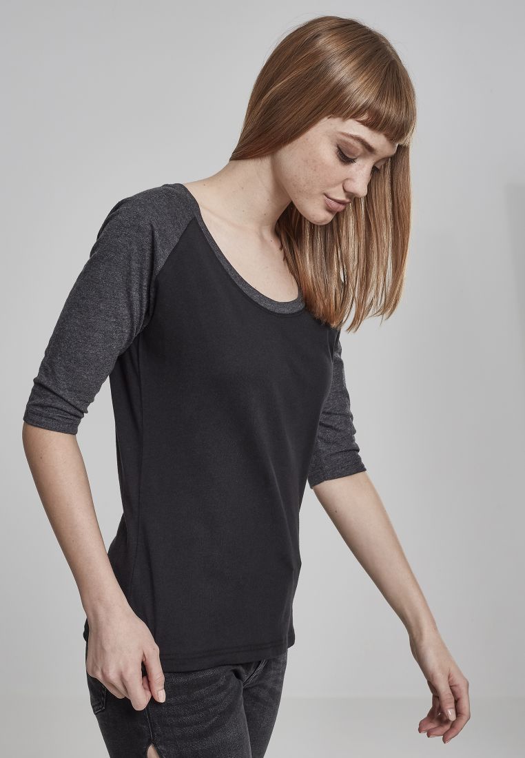 Ladies 3/4 Contrast Raglan Tee - Naisten T-paidat ja Topit - TTUTB733 - 1565