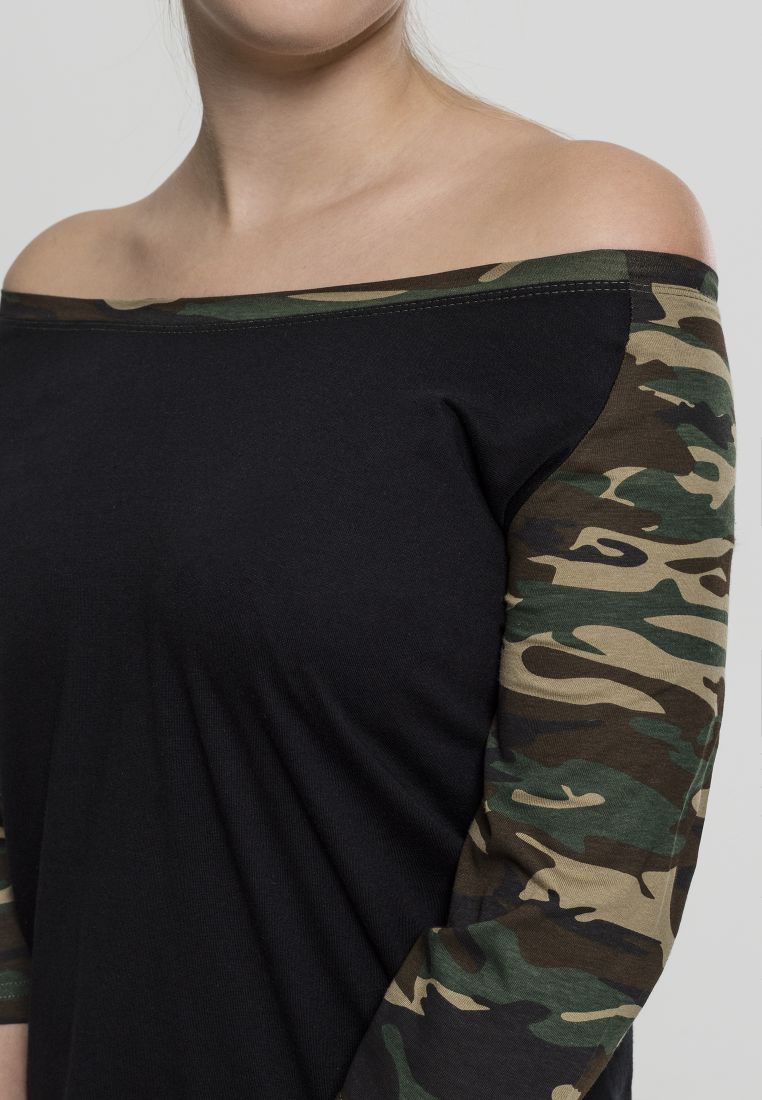 Ladies 3/4 Contrast Raglan Tee - Naisten T-paidat ja Topit - TTUTB733 - 639