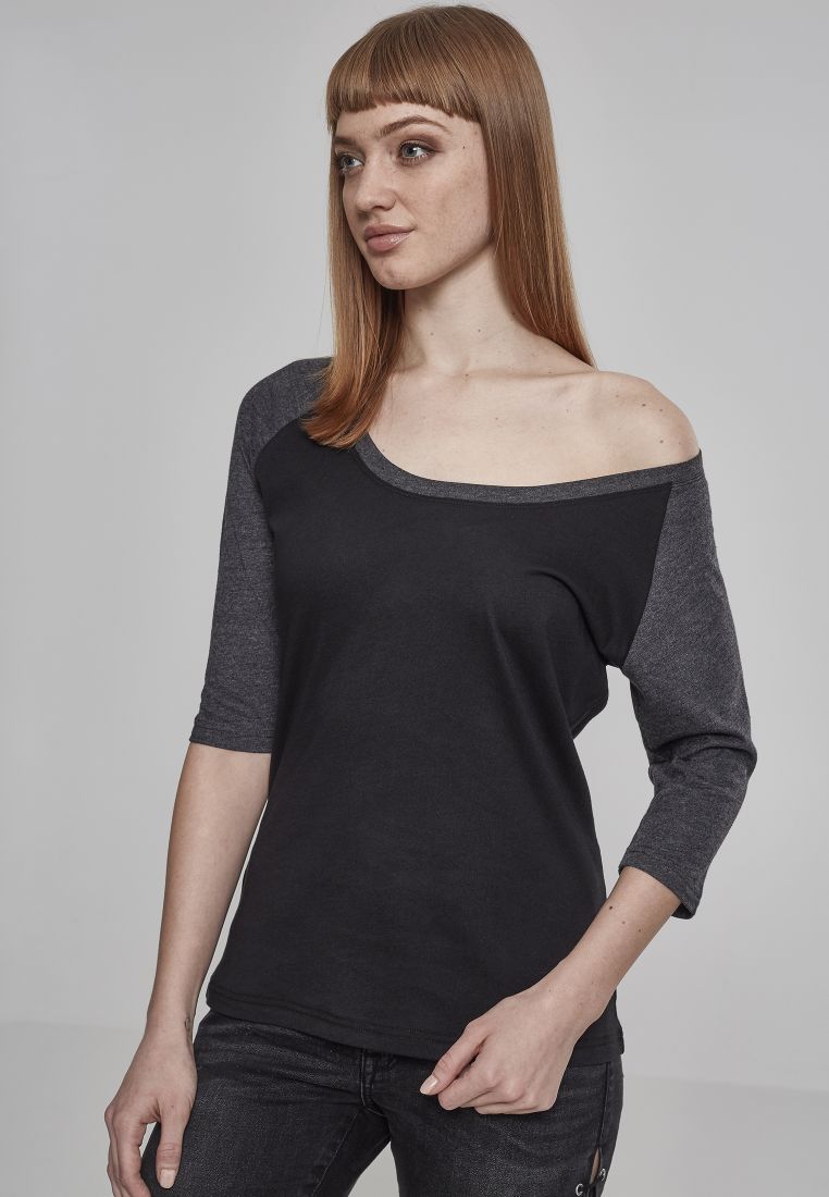 Ladies 3/4 Contrast Raglan Tee - Naisten T-paidat ja Topit - TTUTB733 - 1568