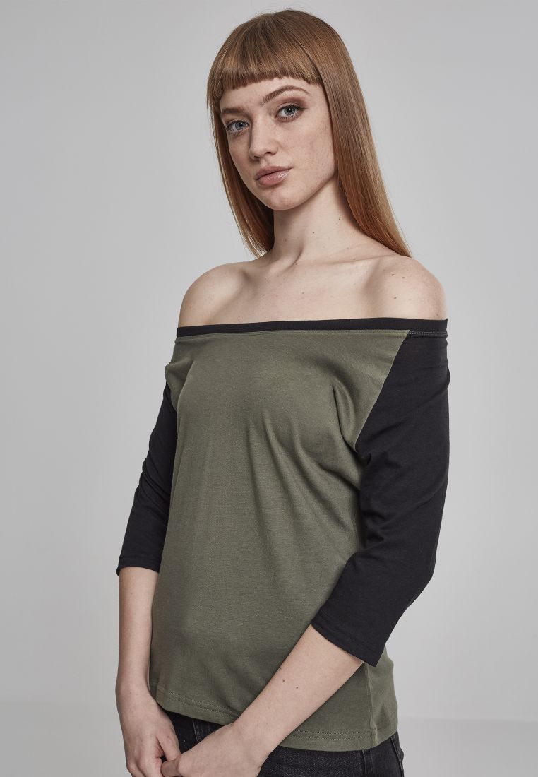 Ladies 3/4 Contrast Raglan Tee - Naisten T-paidat ja Topit - TTUTB733 - 1031