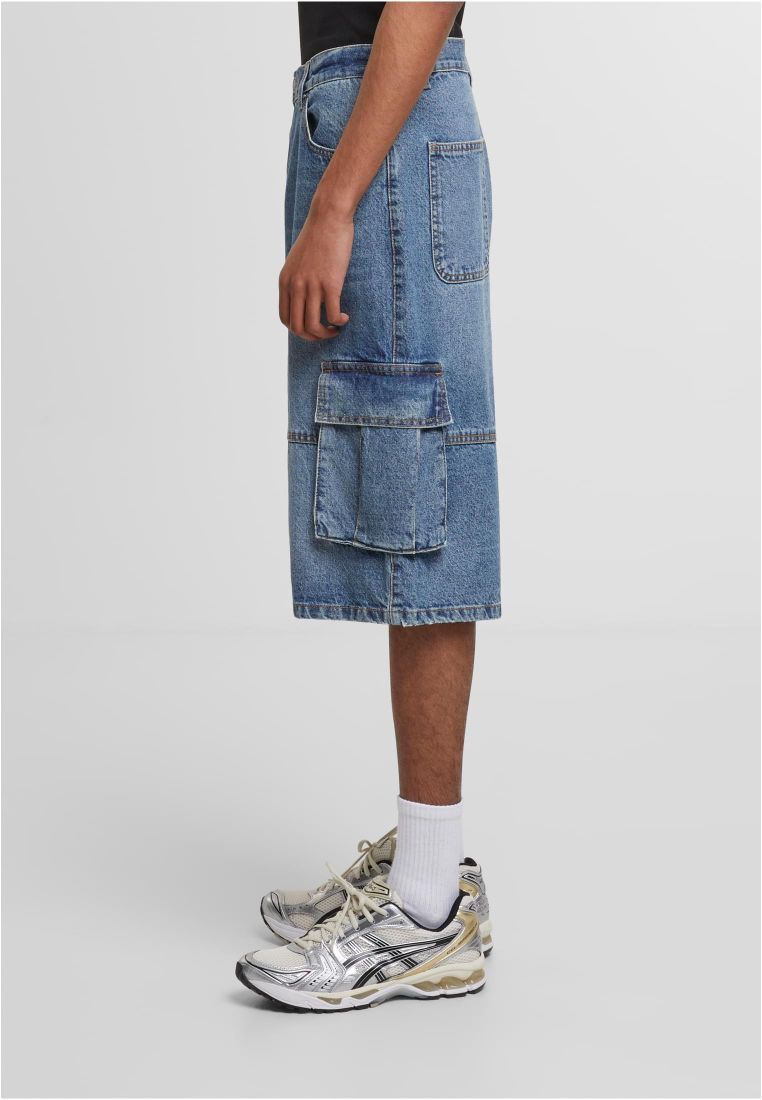 Relaxed Denim Cargo Shorts -  - TTUTB7367 - 35
