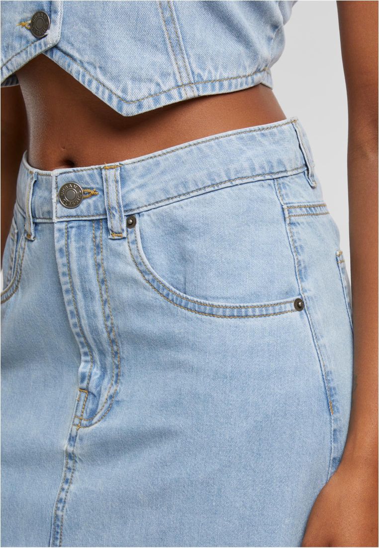 Ladies Soft Denim Midi Skirt - - TTUTB7443 - 339