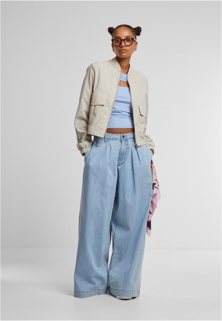 Ladies Short Crinkle Nylon Jacket - - TTUTB7446 - 186