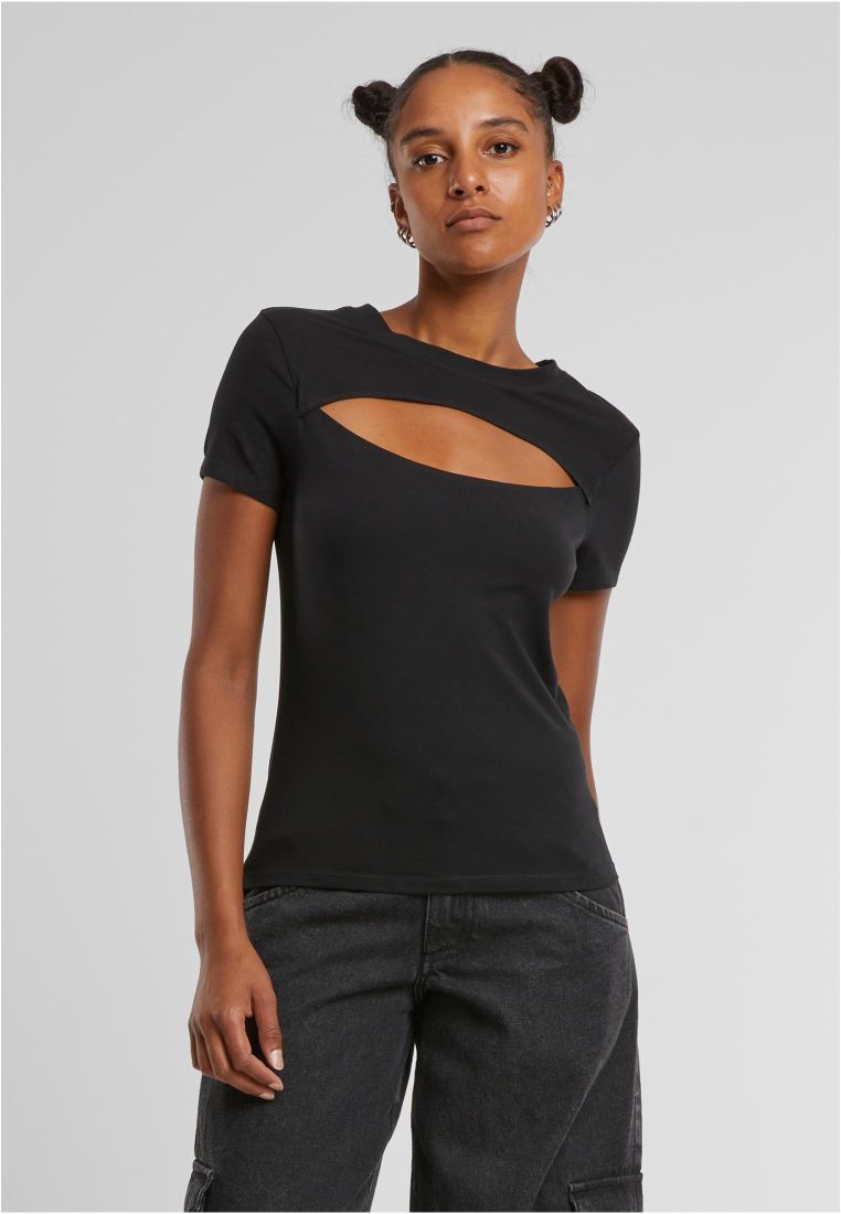 Ladies Short Cut Out Tee -  - TTUTB7454 - 1