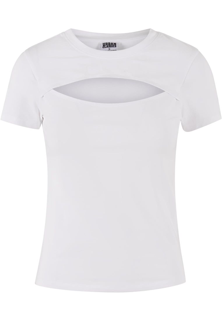 Ladies Short Cut Out Tee - - TTUTB7454 - 308