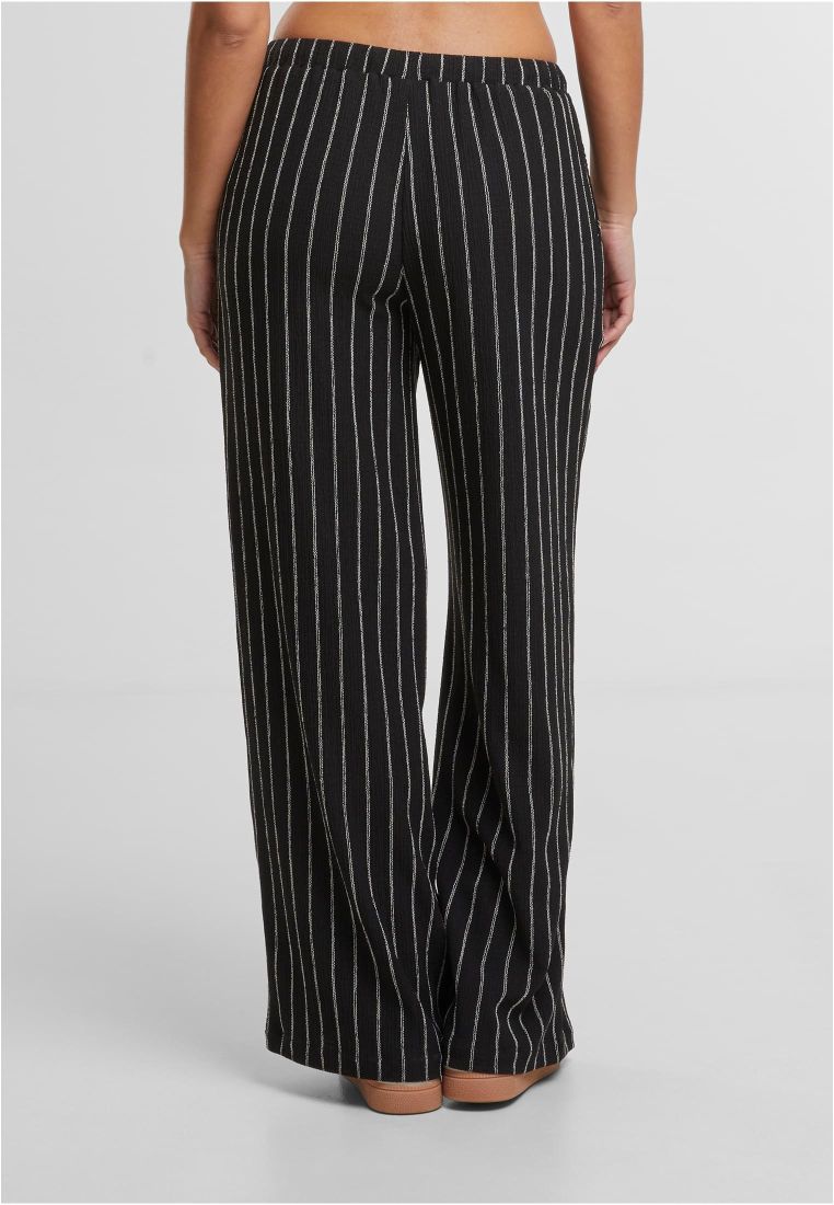 Ladies Structured Striped Relaxed Fit Pants - - TTUTB7472 - 5