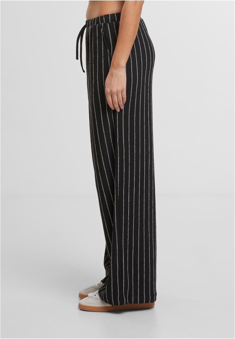 Ladies Structured Striped Relaxed Fit Pants - - TTUTB7472 - 4
