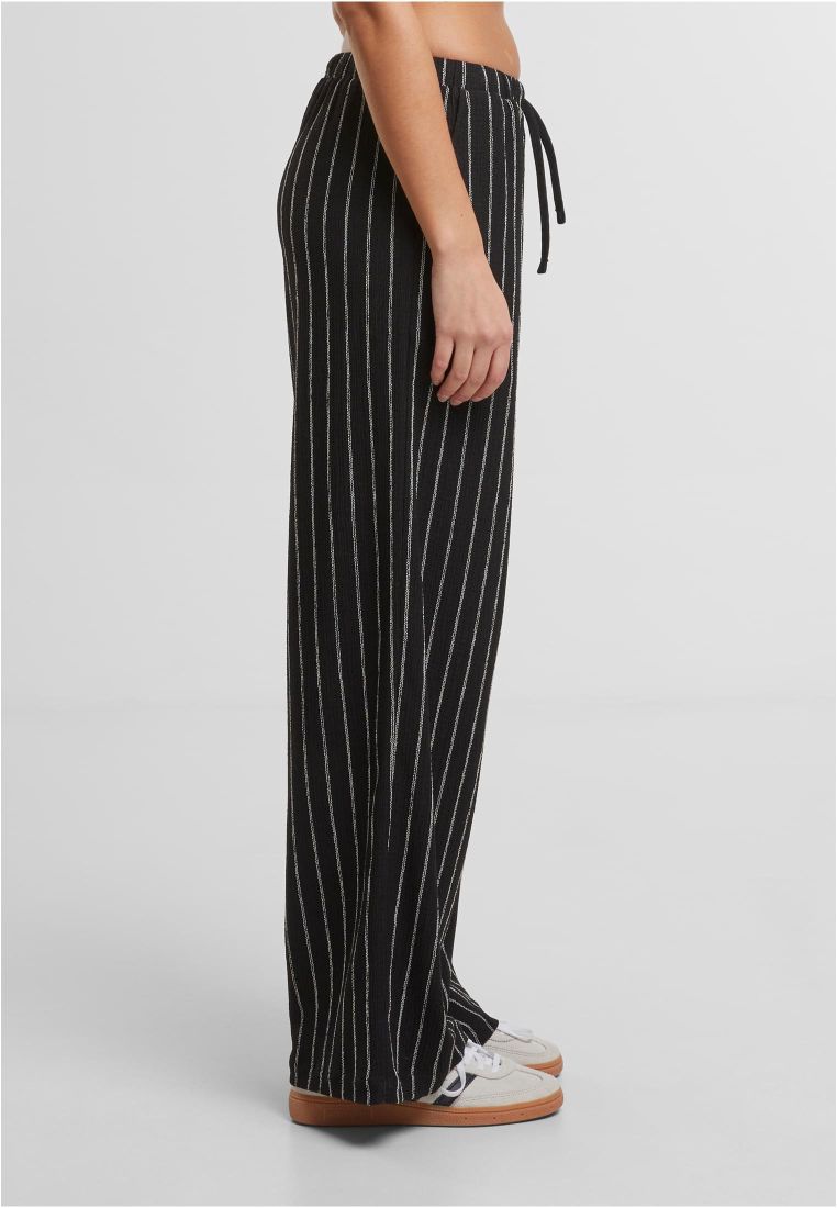 Ladies Structured Striped Relaxed Fit Pants - - TTUTB7472 - 6