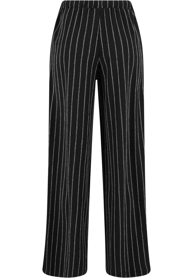 Ladies Structured Striped Relaxed Fit Pants - - TTUTB7472 - 9