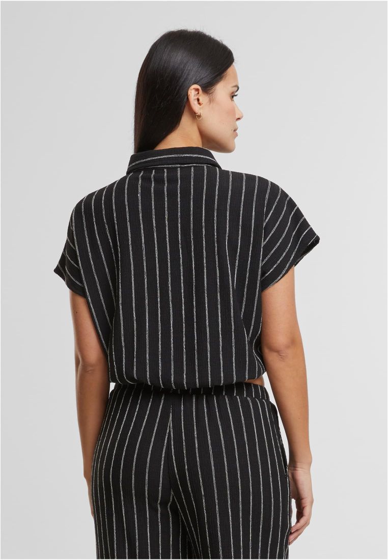 Ladies Structured Striped Tied Blouse - - TTUTB7474 - 4