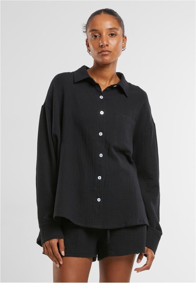 Ladies Oversized Musselin Blouse -  - TTUTB7476 - 1