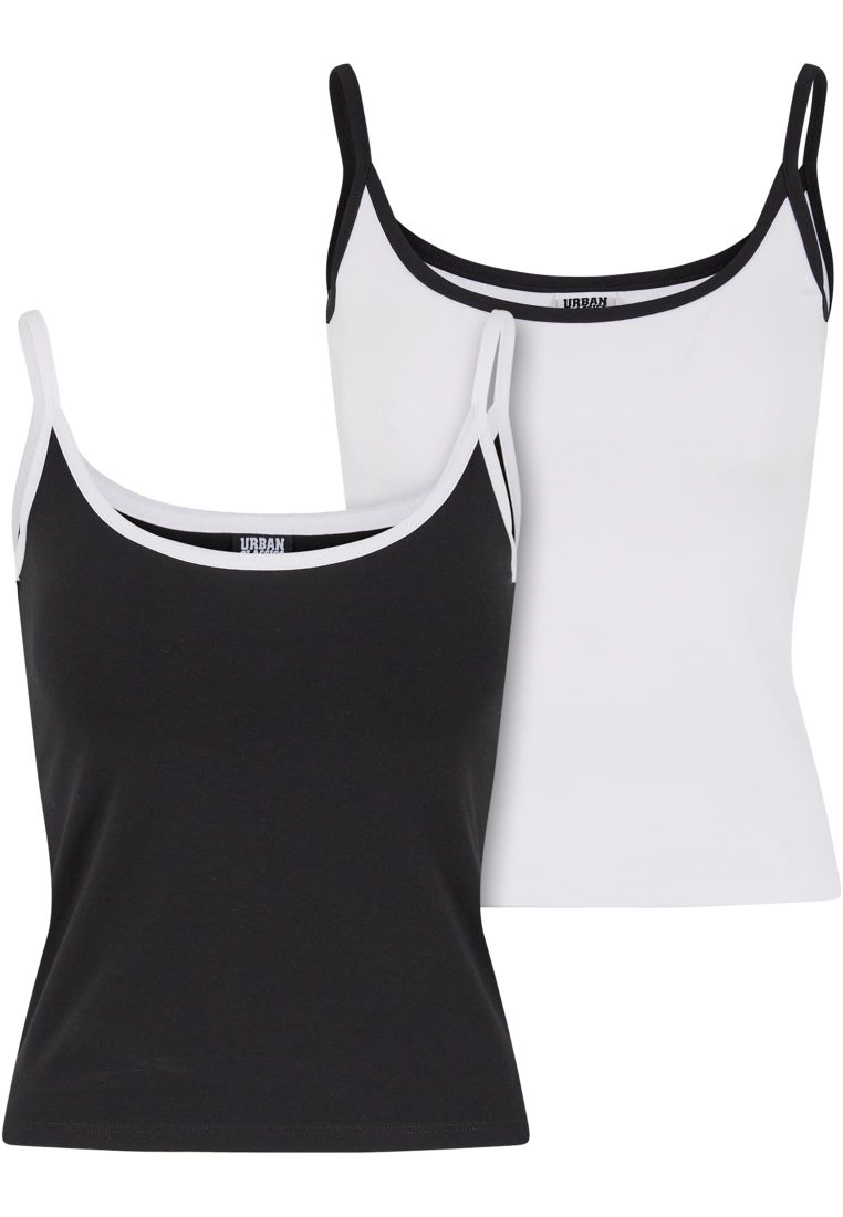 Ladies Contrast Basic Top 2-Pack -  - TTUTB7485A - 38