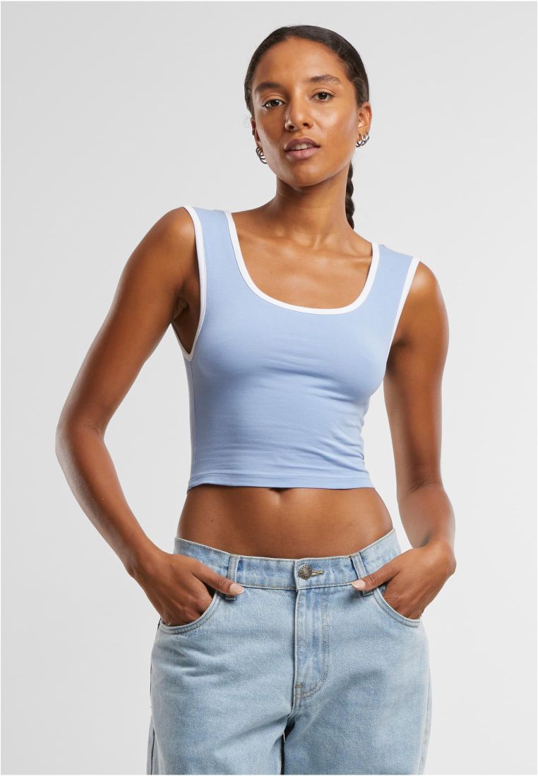 Ladies Contrast Cropped Top -  - TTUTB7486A - 841