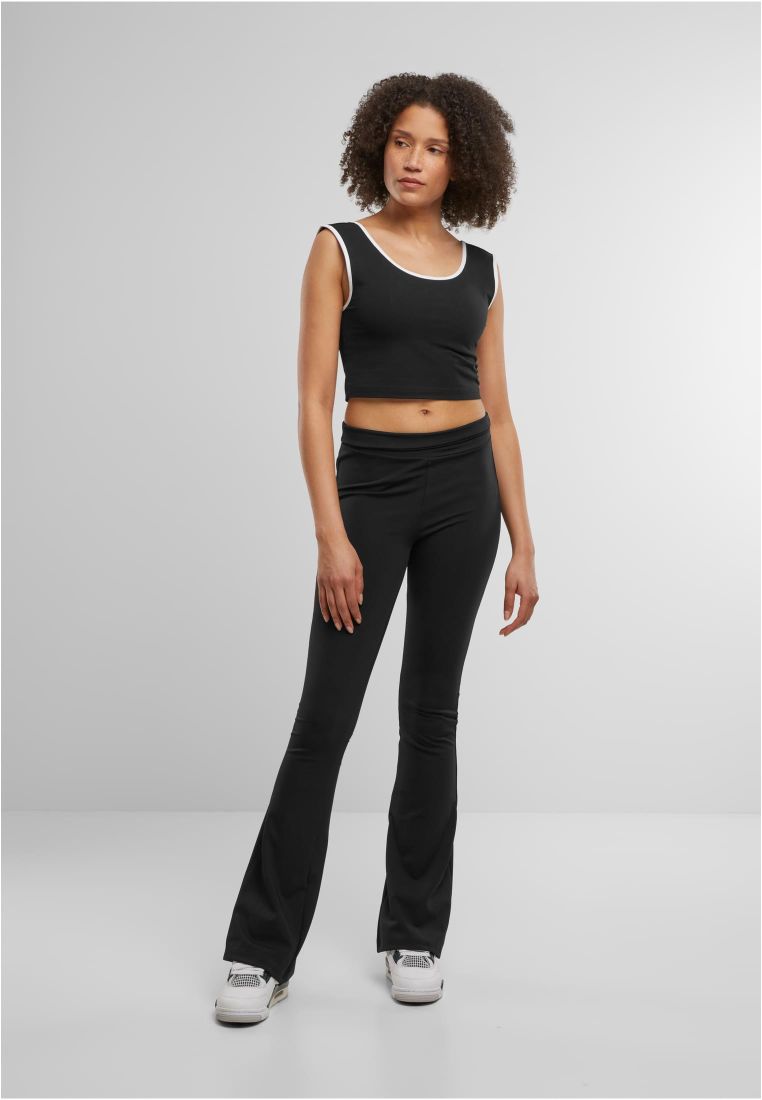 Ladies Contrast Cropped Top -  - TTUTB7486A - 38
