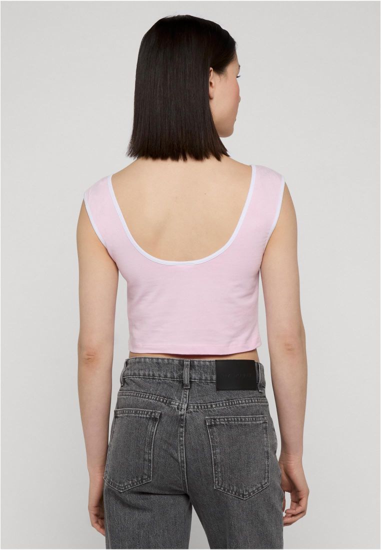 Ladies Contrast Cropped Top -  - TTUTB7486A - 6