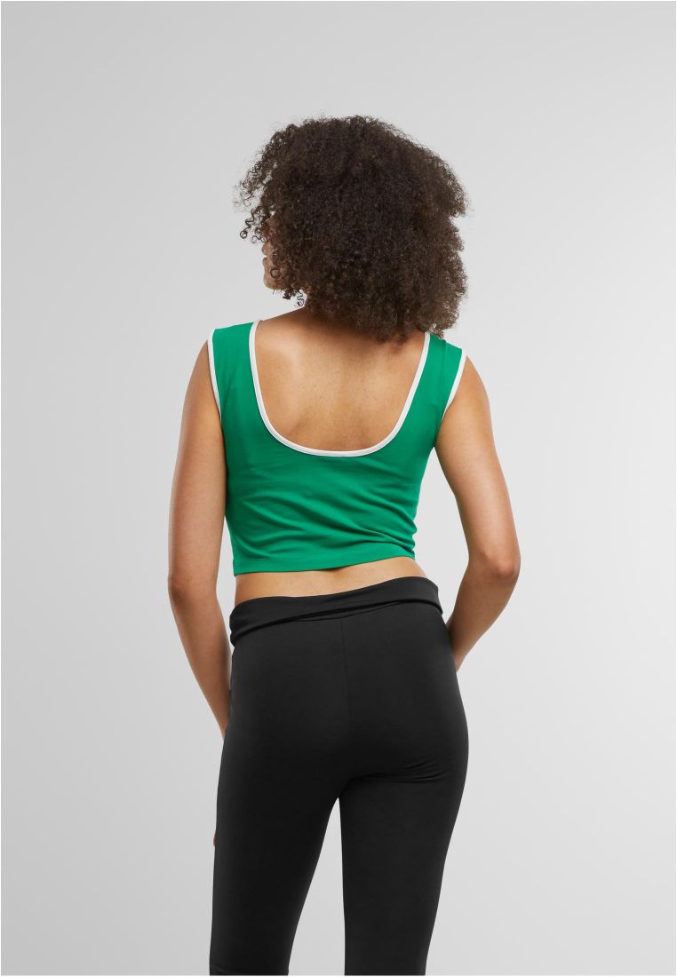 Ladies Contrast Cropped Top -  - TTUTB7486A - 576