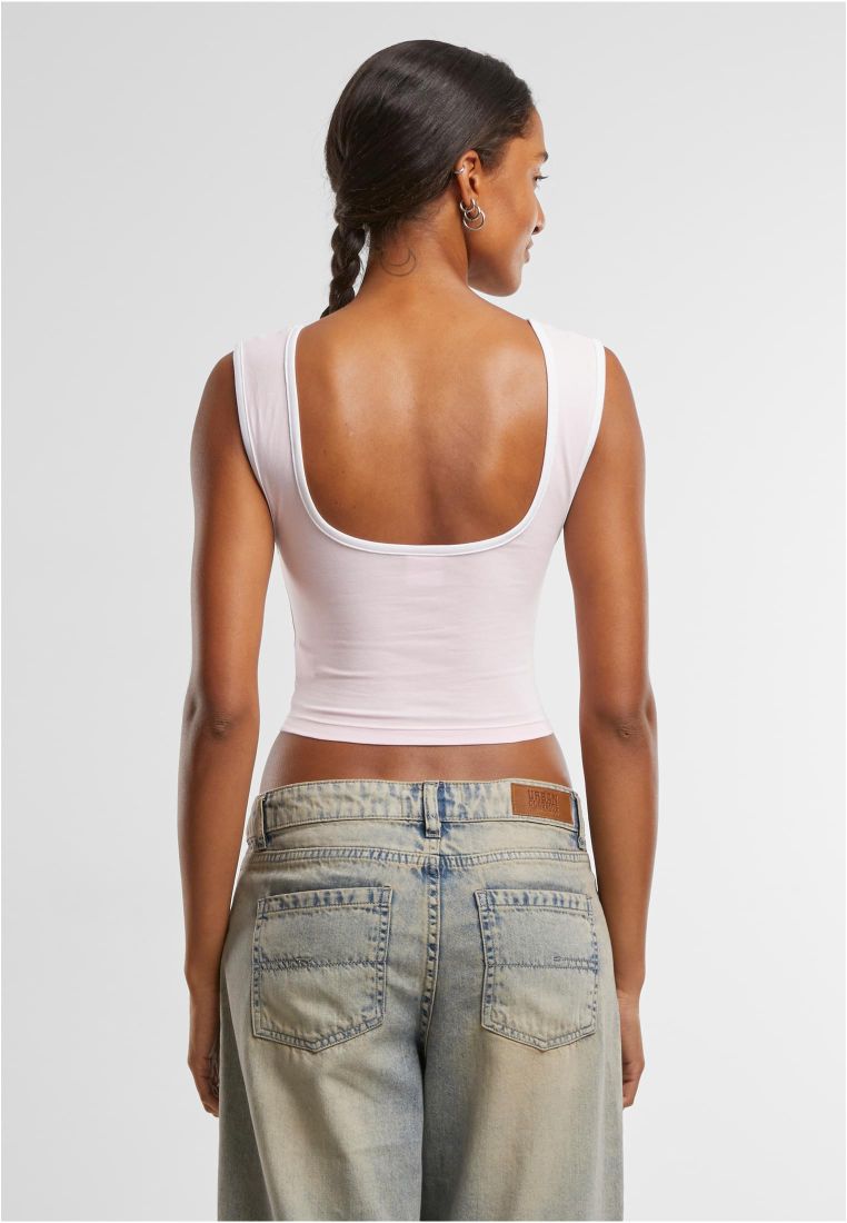 Ladies Contrast Cropped Top -  - TTUTB7486A - 846