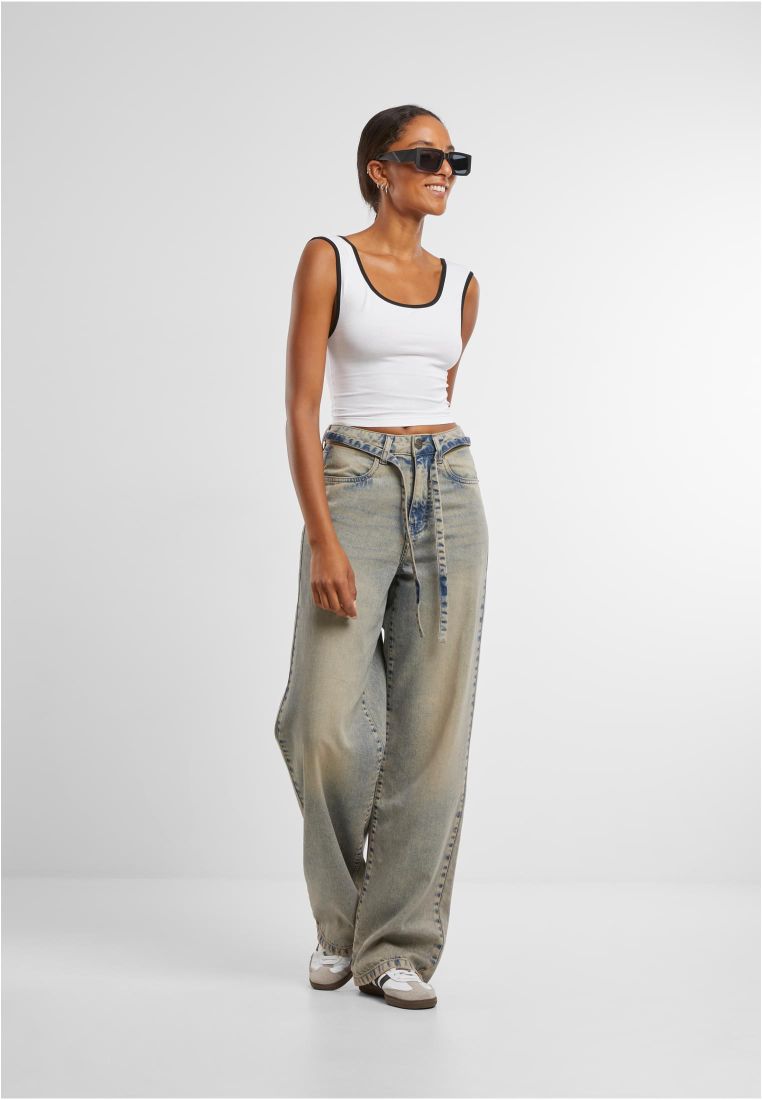 Ladies Contrast Cropped Top -  - TTUTB7486A - 8