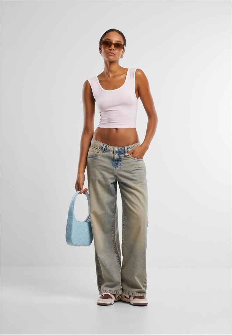 Ladies Contrast Cropped Top -  - TTUTB7486A - 849