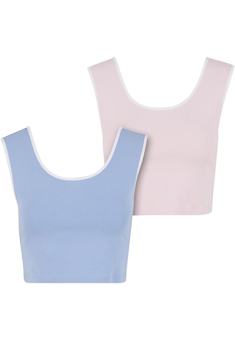 Ladies Contrast Cropped Top -  - TTUTB7486A - 850