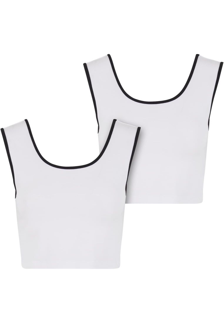 Ladies Contrast Cropped Top -  - TTUTB7486A - 1118