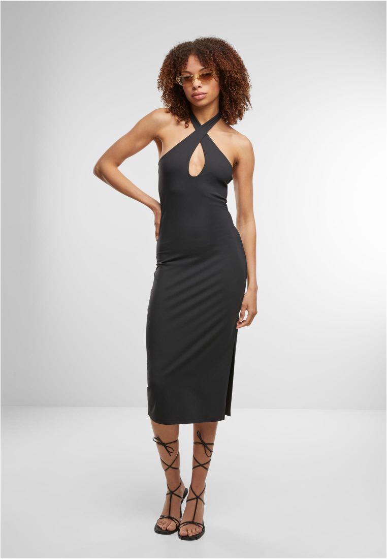 Ladies Crossed Neckholder Dress -  - TTUTB7499 - 5