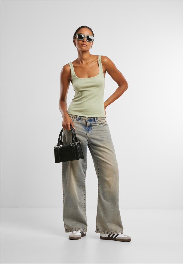 Ladies Wide Neck Rib Top 2-Pack - - TTUTB7513A - 1389