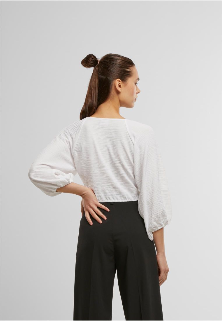 Ladies Structured Knotted Blouse -  - TTUTB7515 - 4