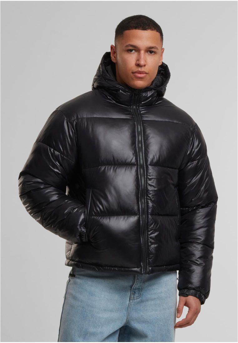 Shiny Puffer Jacket With Hood -  - TTUTB7585 - 1