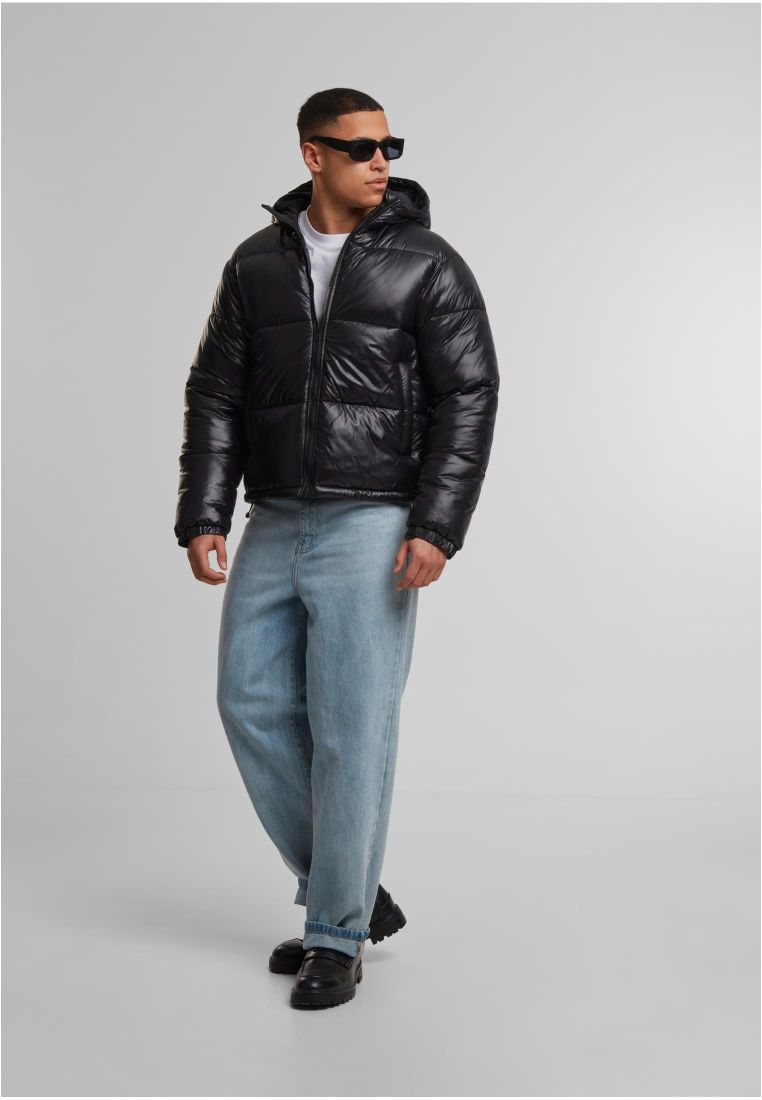 Shiny Puffer Jacket With Hood - - TTUTB7585 - 5