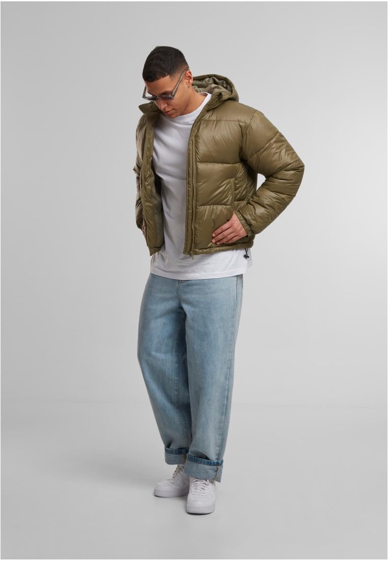 Shiny Puffer Jacket With Hood - - TTUTB7585 - 516