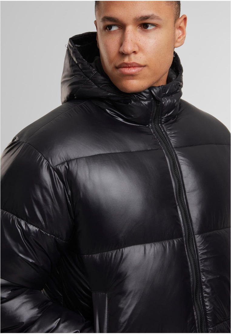 Shiny Puffer Jacket With Hood - - TTUTB7585 - 6