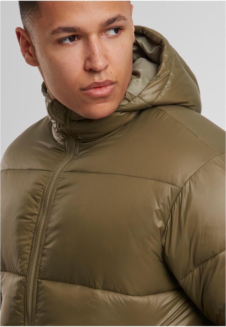 Shiny Puffer Jacket With Hood - - TTUTB7585 - 517