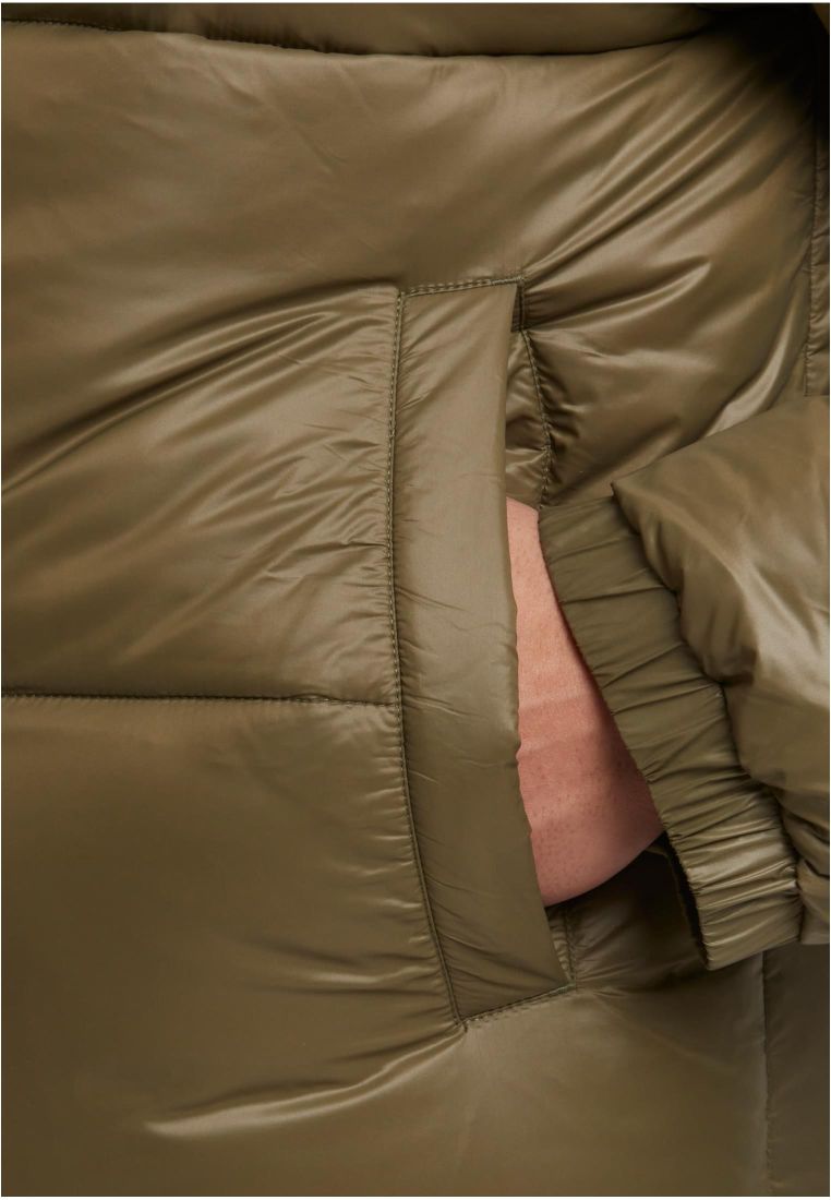 Shiny Puffer Jacket With Hood - - TTUTB7585 - 518