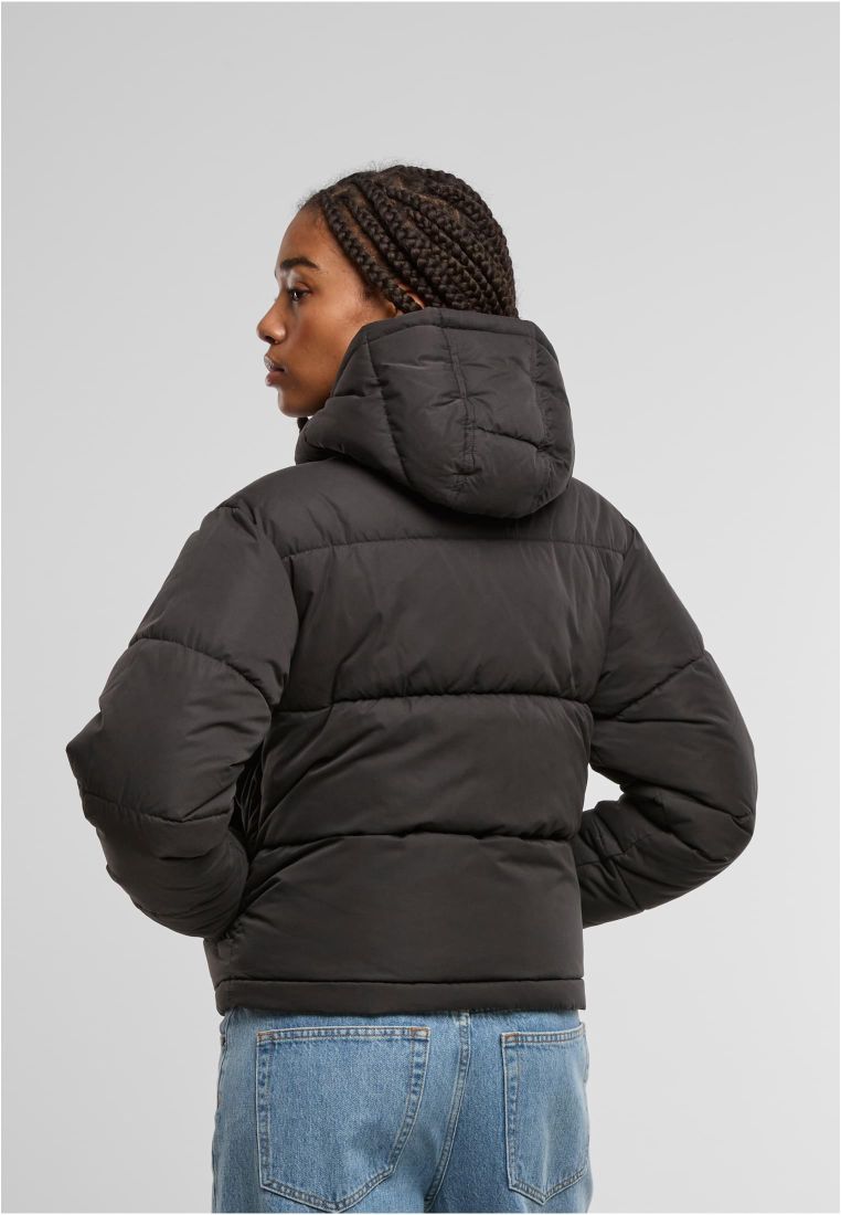 Ladies Peached Puffer Jacket With Hood -  - TTUTB7587 - 4
