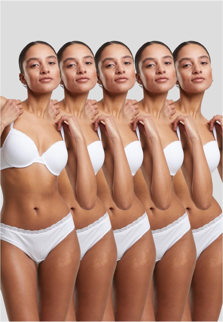 Ladies Basic Cotton Brazilian Lace 5-Pac -  - TTUTB7660C - 184