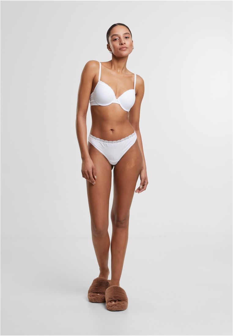 Ladies Basic Cotton Tanga Lace 5-Pack - - TTUTB7667C - 187