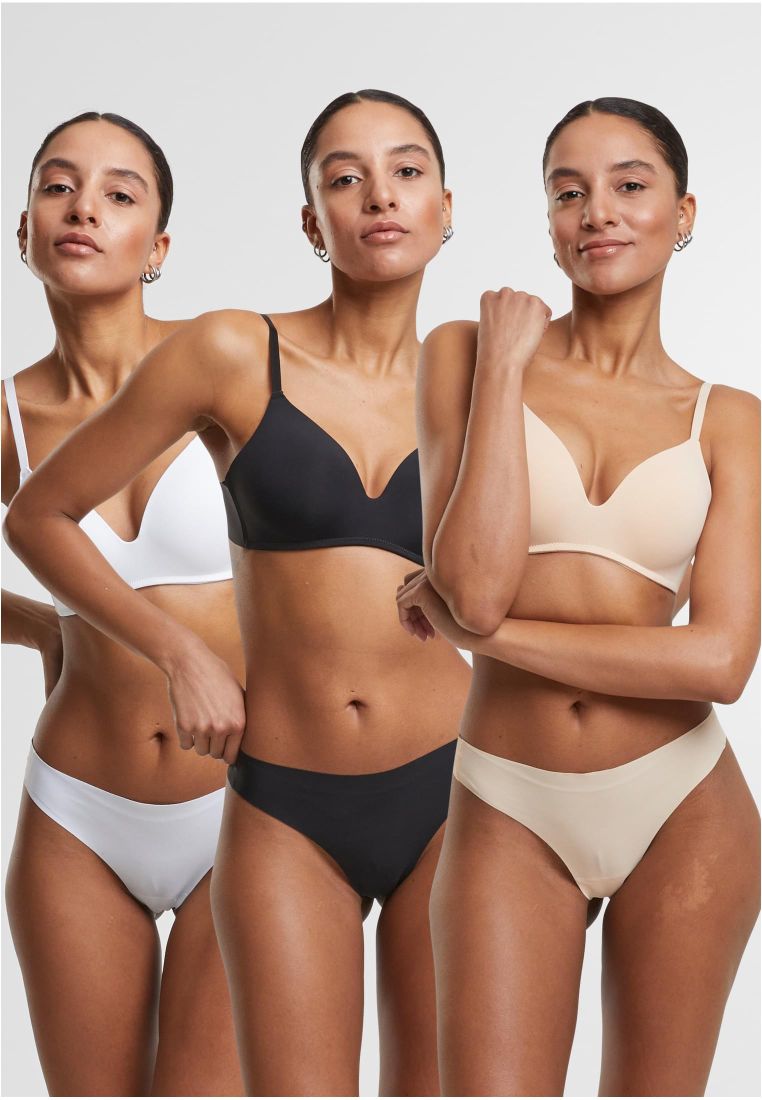 Ladies Lasercut Tanga 3-Pack - - TTUTB7670B - 3