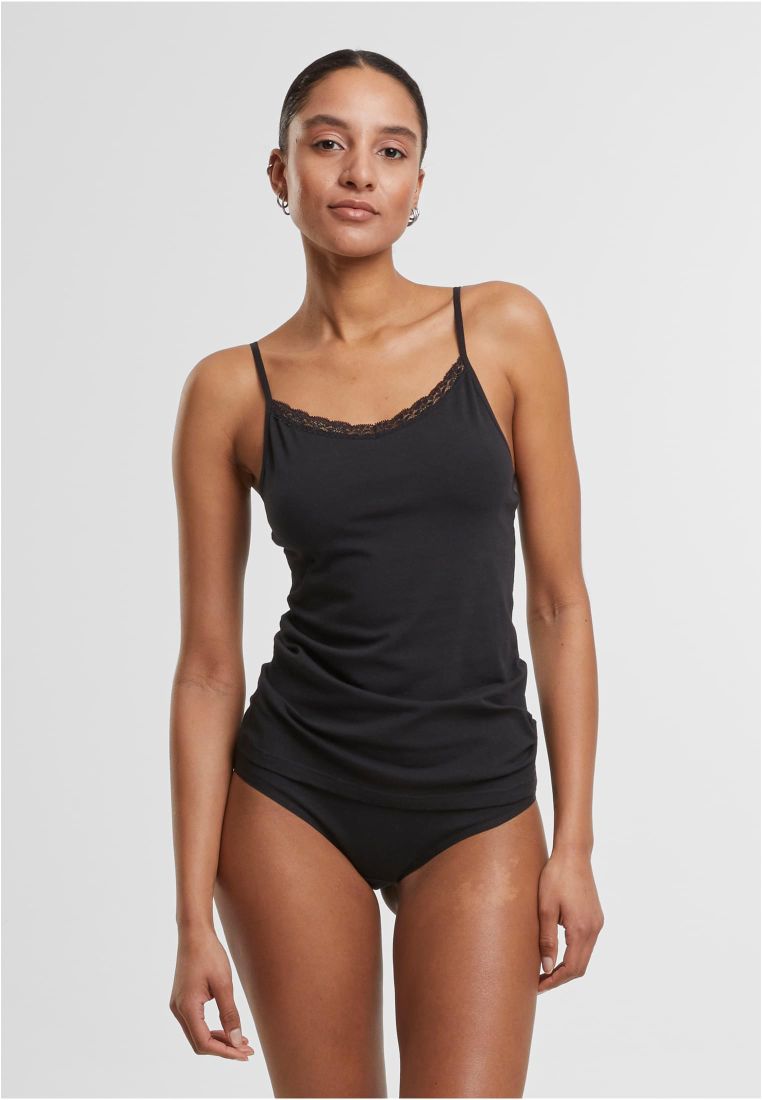 Ladies Basic Tank Top Cotton Lace 2-Pack -  - TTUTB7674A - 331