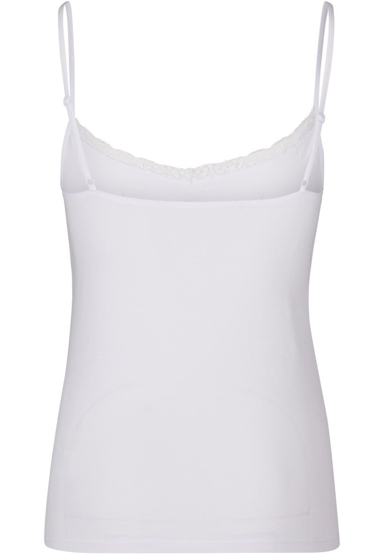 Ladies Basic Tank Top Cotton Lace 2-Pack - - TTUTB7674A - 9