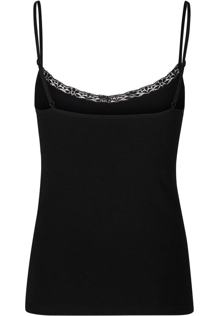 Ladies Basic Tank Top Cotton Lace 2-Pack - - TTUTB7674A - 40