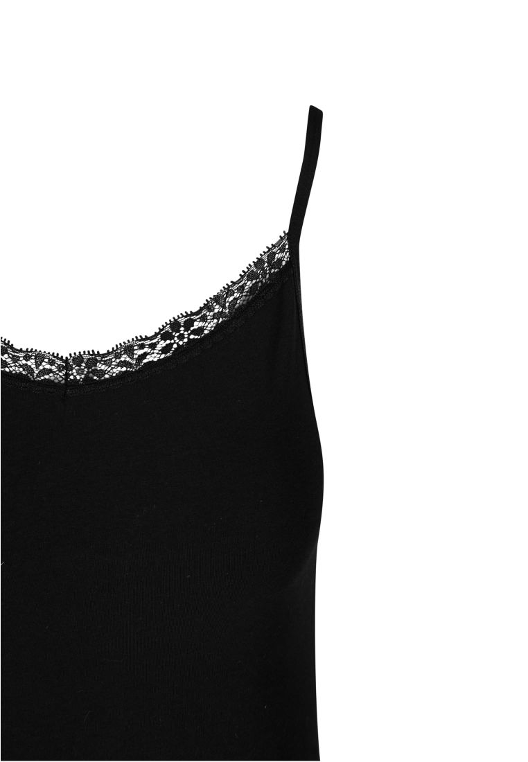 Ladies Basic Tank Top Cotton Lace 2-Pack - - TTUTB7674A - 341