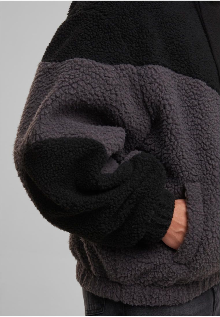 Weavy Colorblock Teddy Hoodie - - TTUTB7924 - 7