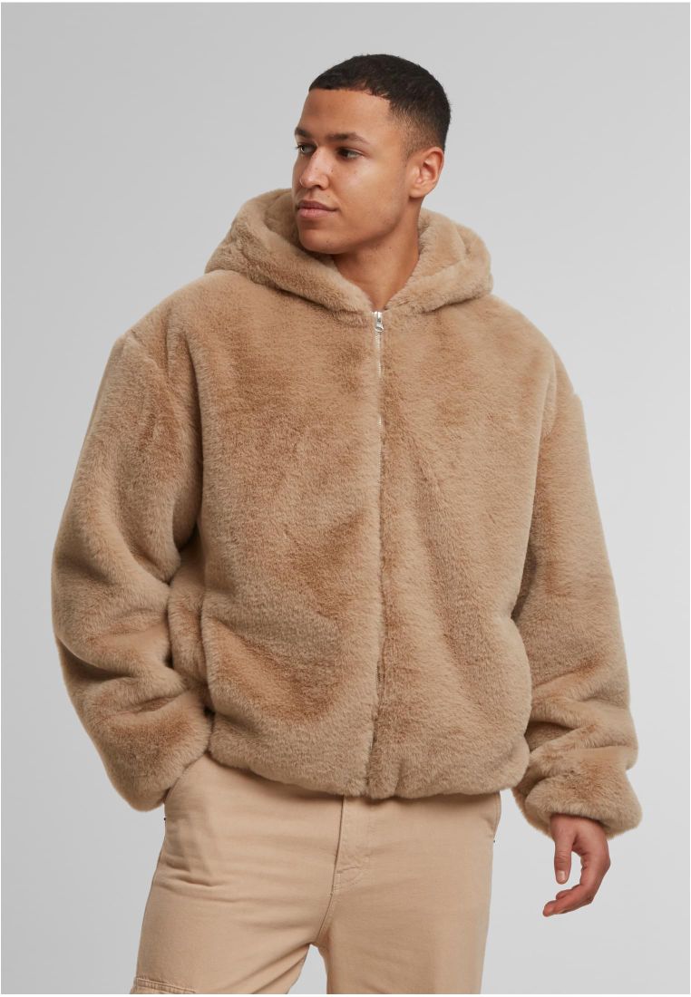 Full Zip Faux Fur Hoodie -  - TTUTB7932 - 181