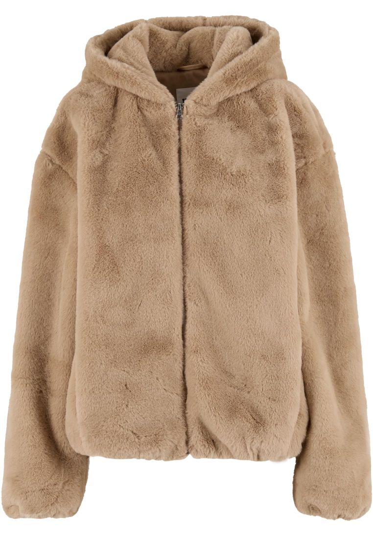 Full Zip Faux Fur Hoodie - - TTUTB7932 - 182