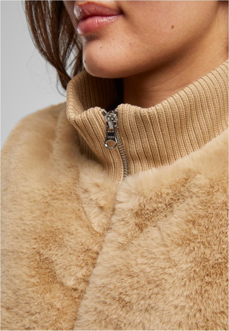 Ladies Cropped Faux Fur Vest -  - TTUTB7933 - 187