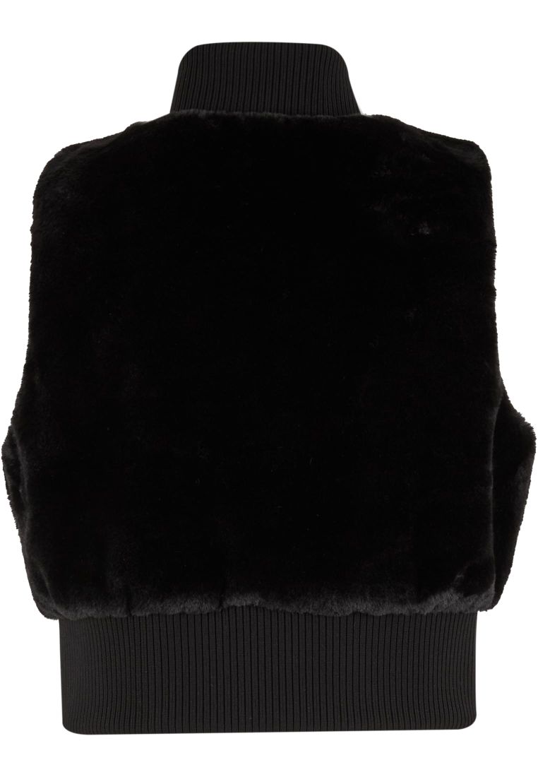 Ladies Cropped Faux Fur Vest -  - TTUTB7933 - 38