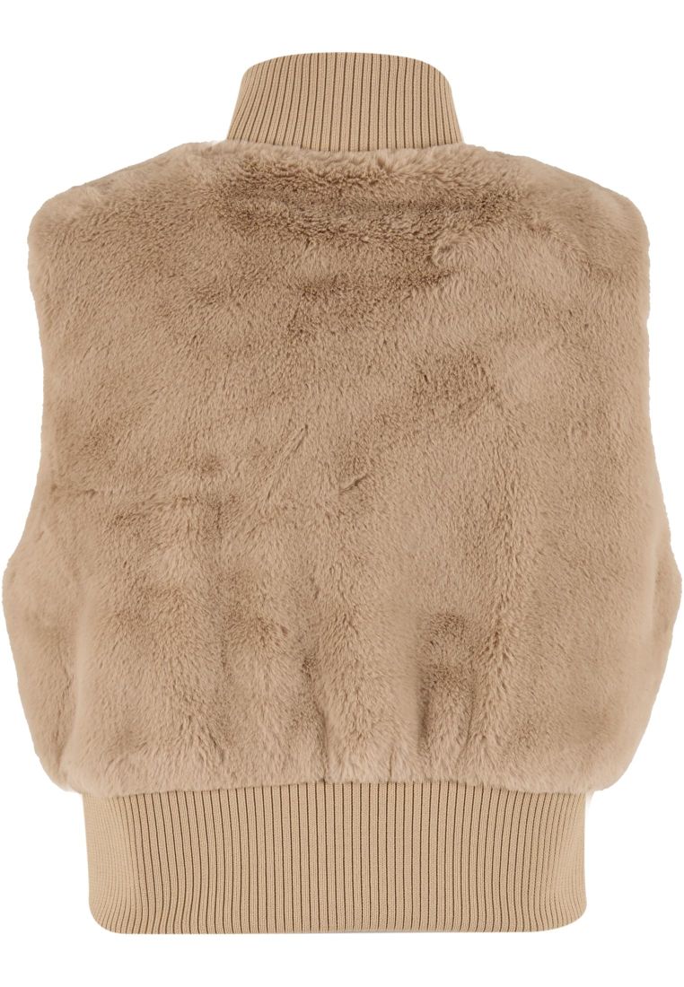 Ladies Cropped Faux Fur Vest -  - TTUTB7933 - 188
