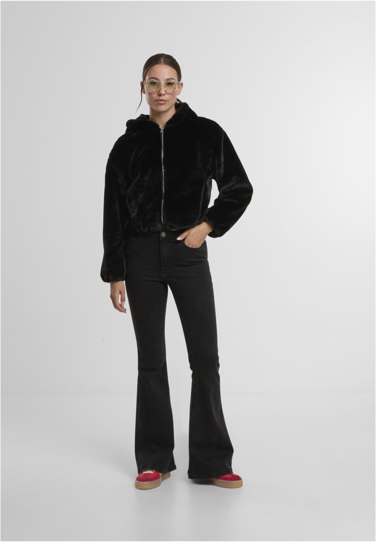 Ladies Full Zip Faux Fur Hoodie - - TTUTB7934 - 5